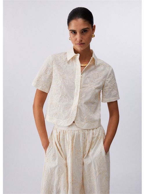 Camicia con ricami e paillettes LIU JO | WA6508T472A/P9417